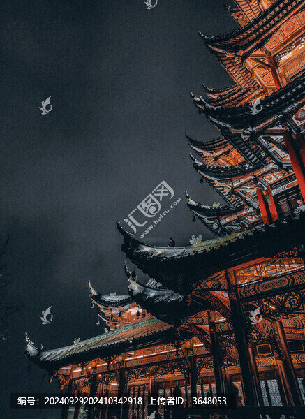重慶山城夜景鴻恩寺