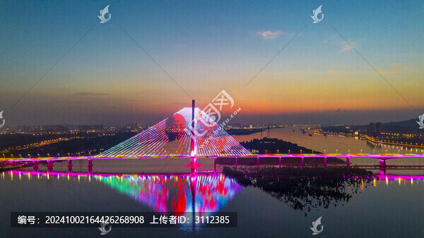 長(zhǎng)沙望城區(qū)香爐洲大橋