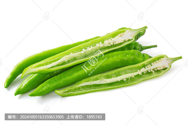 綠色大青椒食材白底圖