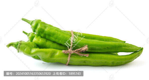 綠色大青椒食材白底圖