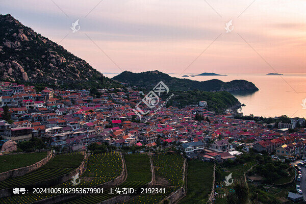 山東青島嶗山區(qū)青山漁村日出晨曦
