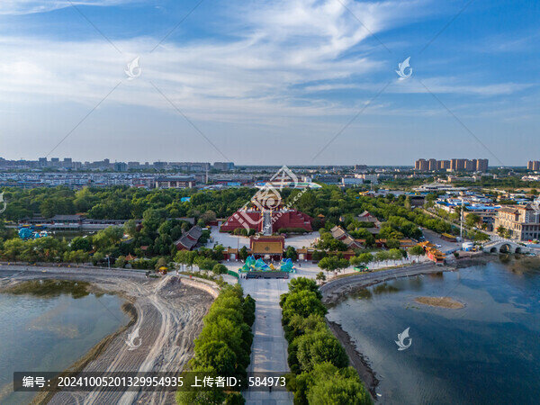 航拍開封龍亭公園宋都皇城旅游區(qū)