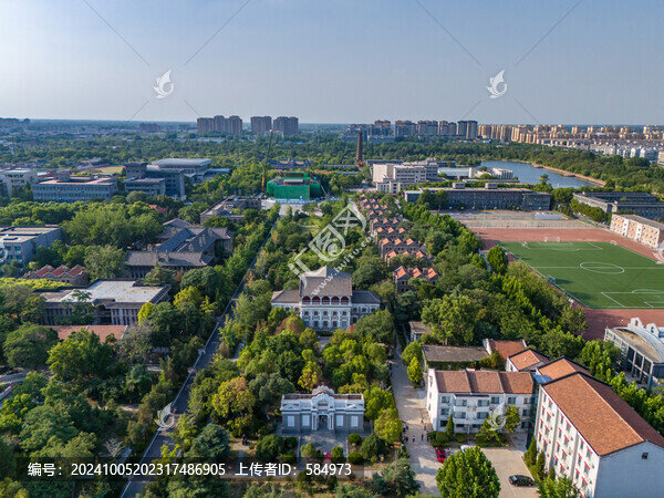 航拍河南大學(xué)明倫校區(qū)近代建筑群