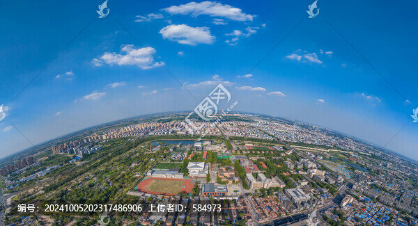 航拍河南大學(xué)明倫校區(qū)近代建筑群