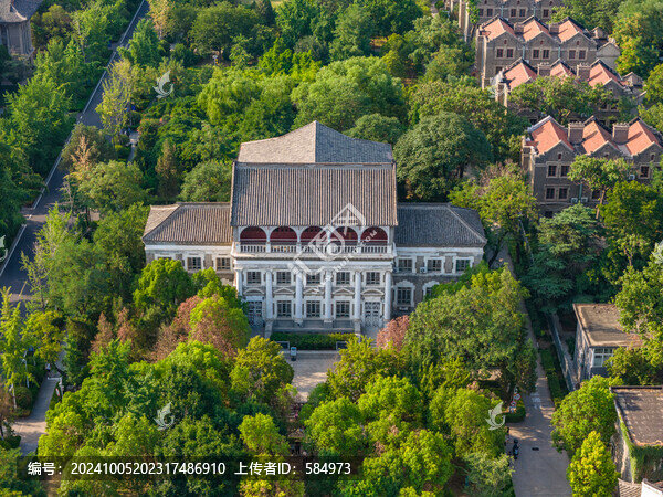 航拍河南大學明倫校區(qū)近代建筑群