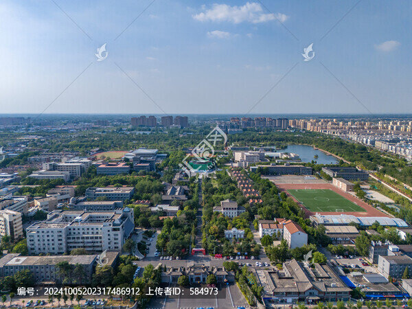 航拍河南大學(xué)明倫校區(qū)近代建筑群