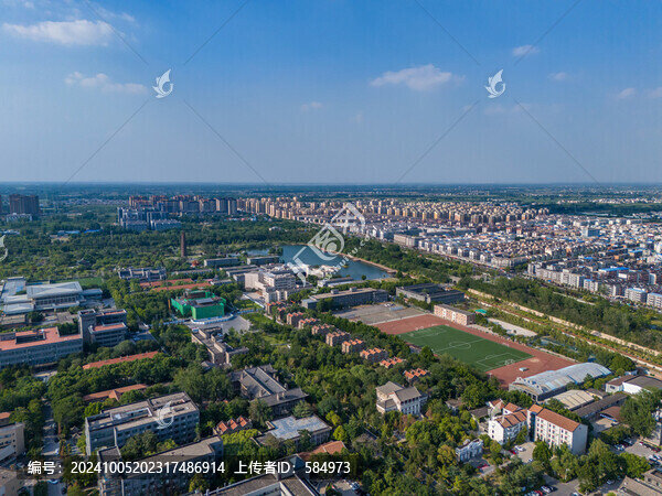 航拍河南大學(xué)明倫校區(qū)近代建筑群