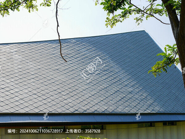 建筑頂部與樹木枝葉-匯圖網(wǎng) www.fosd68.com 建筑頂部與樹木枝葉