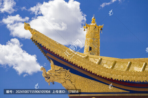 木雅金塔寺廟飛檐翹角