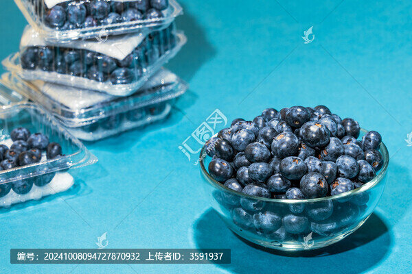 新鮮飽滿的藍(lán)莓