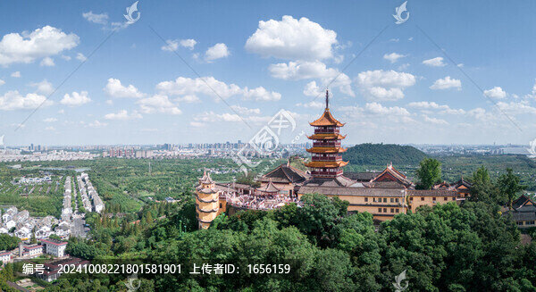 航拍南通狼山風(fēng)景區(qū)