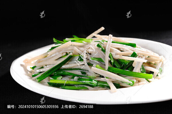 韭菜炒藕條