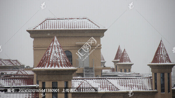 建筑雪景