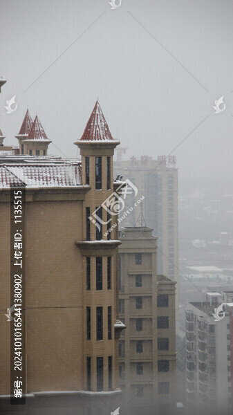 建筑雪景