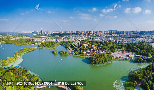 鎮(zhèn)江金山寺金山湖航拍全景