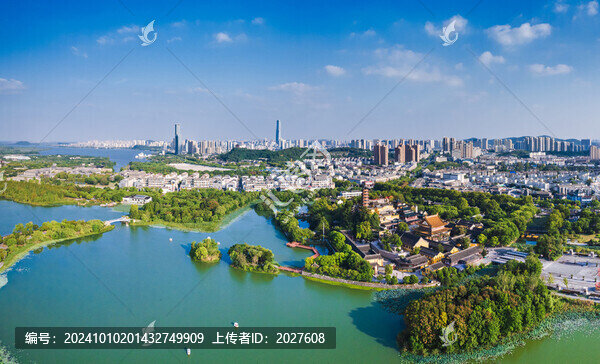 鎮(zhèn)江金山寺金山湖航拍全景