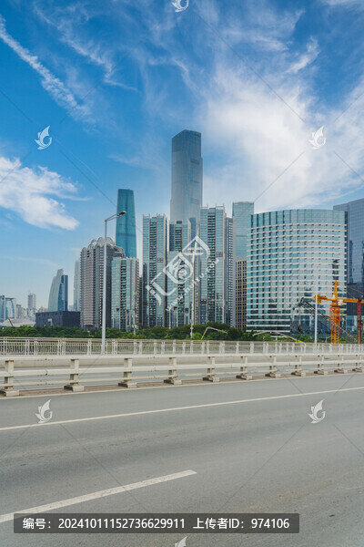 廣州城市建筑和公路和街景