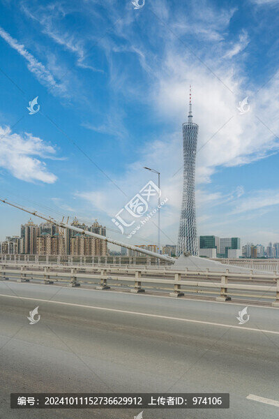 廣州城市建筑和公路和街景
