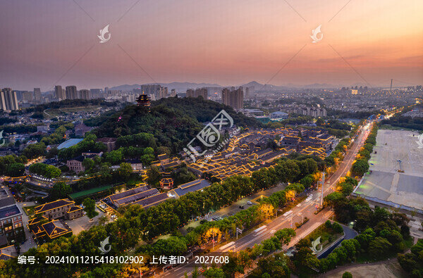 鎮(zhèn)江西津渡夜景航拍