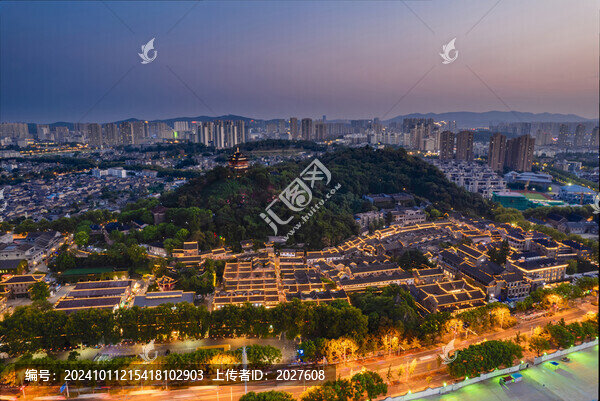 鎮(zhèn)江西津渡夜景航拍