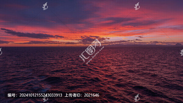 海洋晚霞日落自然風(fēng)景