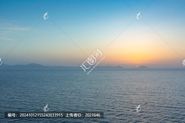 海洋晚霞日落自然風景