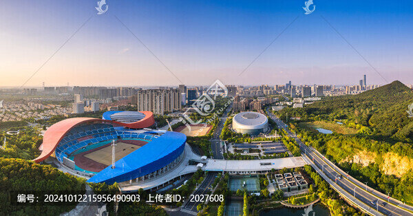 鎮(zhèn)江市體育會展中心航拍風光
