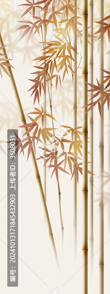 新中式竹子屏風(fēng)玄關(guān)背景