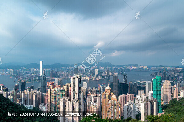 中國(guó)香港維多利亞港城市建筑風(fēng)光