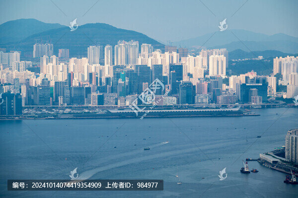 中國(guó)香港維多利亞港城市建筑風(fēng)光