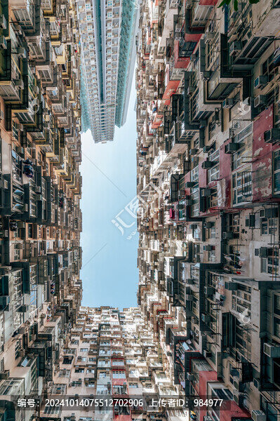中國香港怪獸大廈樓房密集風(fēng)光