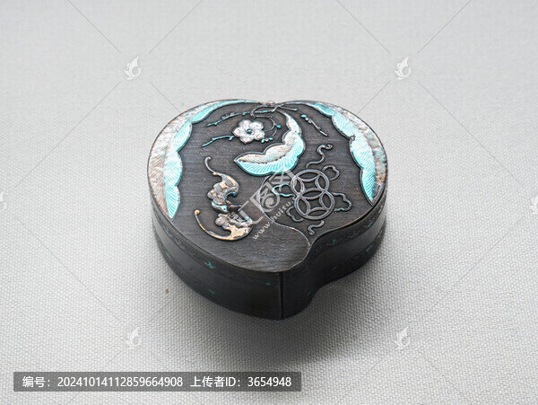 銀胎燒藍福在眼前香盒