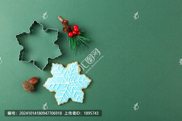 圣誕節(jié)主題雪花造型餅干