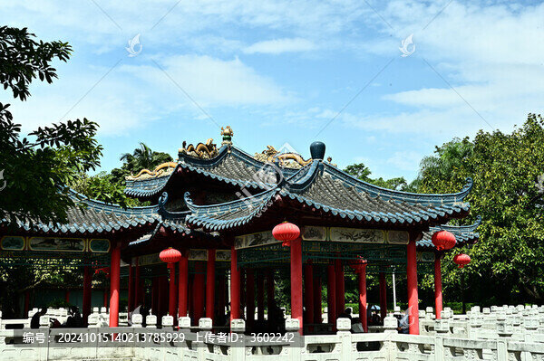 深圳龍園古色古香的亭臺(tái)樓閣
