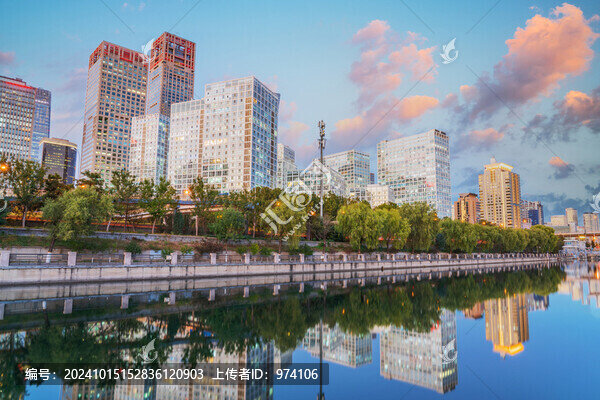 北京現(xiàn)代城市建筑和通惠河風(fēng)光