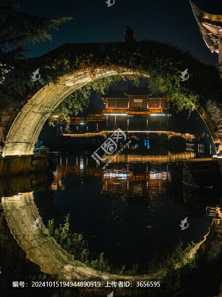古橋夜景