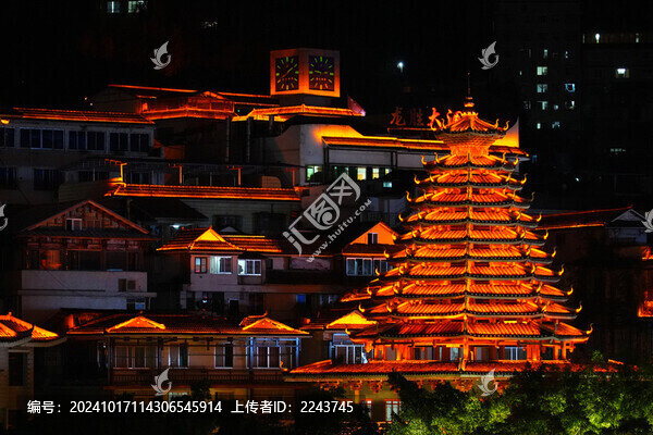 廣西桂林龍勝城區(qū)夜景