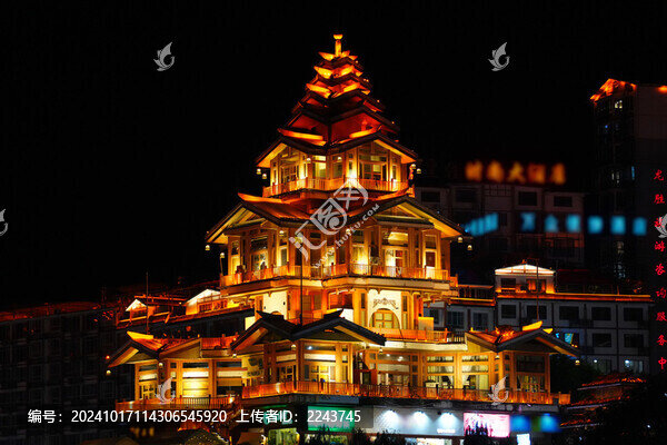 廣西桂林龍勝城區(qū)夜景