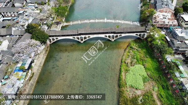 古鎮(zhèn)鄉(xiāng)村航拍