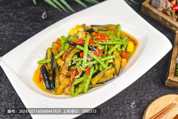 茄子炒豇豆