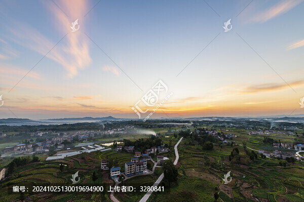 三匯古鎮(zhèn)日落景觀