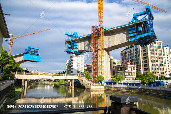在建的高鐵橋