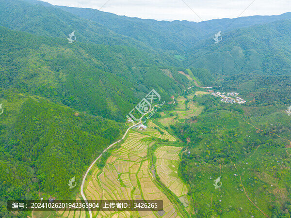 航拍農(nóng)田田園風(fēng)光