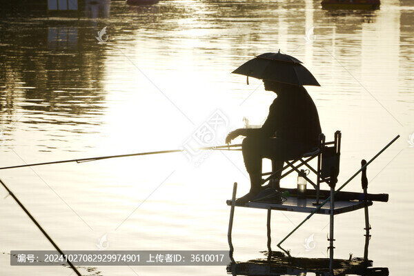 水邊垂釣