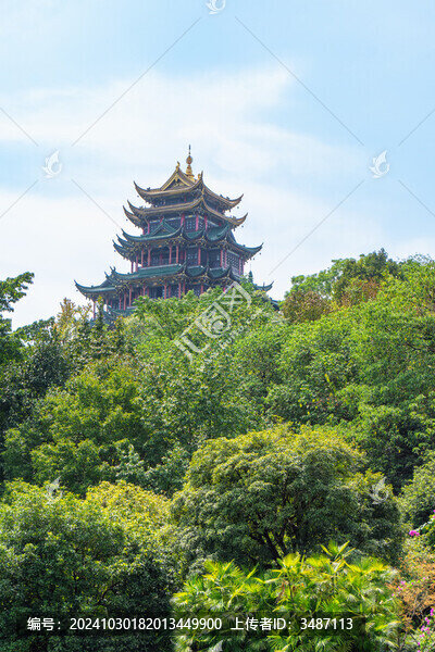 重慶江北鴻恩寺鴻恩閣遠(yuǎn)景