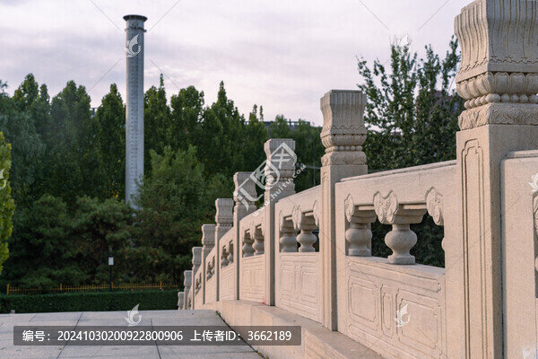 北京慶豐公園清晨的秋色