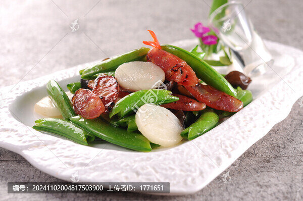 荷蘭豆炒香腸