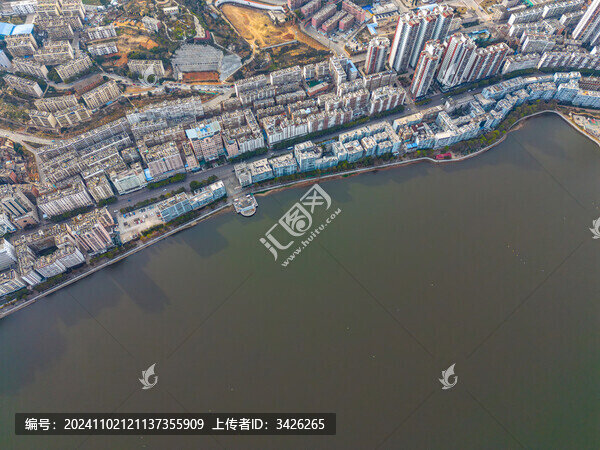 航拍云南紅河州個舊市城市風(fēng)光