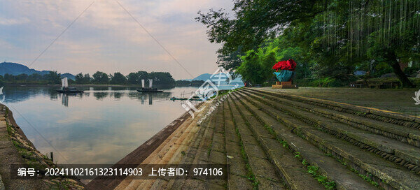 浙江麗水古堰畫鄉(xiāng)和甌江美景