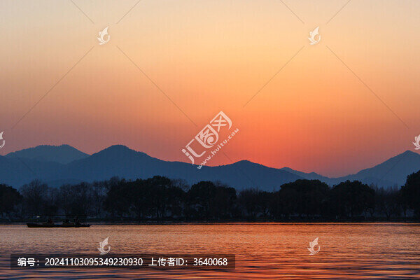 西湖日落